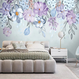 Nordic Flower Wallpaper for Home Wall Decor-GraffitiWallArt