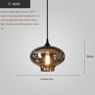 Nordic Glass LED Pendant Lights: Stylish Illumination-GraffitiWallArt