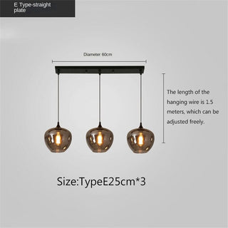 Nordic Glass LED Pendant Lights: Stylish Illumination-GraffitiWallArt