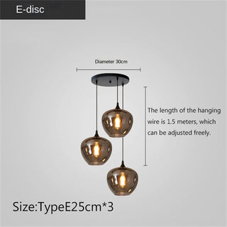 Nordic Glass LED Pendant Lights: Stylish Illumination-GraffitiWallArt