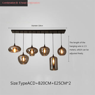 Nordic Glass LED Pendant Lights: Stylish Illumination-GraffitiWallArt