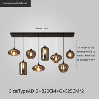 Nordic Glass LED Pendant Lights: Stylish Illumination-GraffitiWallArt