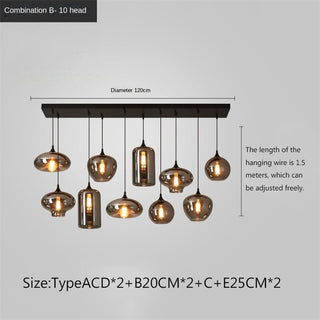 Nordic Glass LED Pendant Lights: Stylish Illumination-GraffitiWallArt