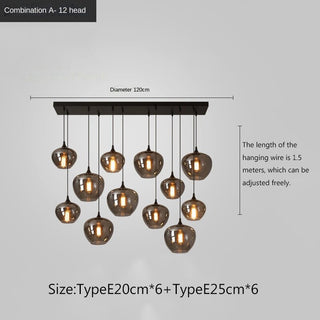 Nordic Glass LED Pendant Lights: Stylish Illumination-GraffitiWallArt