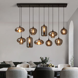 Nordic Glass LED Pendant Lights: Stylish Illumination-GraffitiWallArt