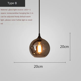 Nordic Glass LED Pendant Lights: Stylish Illumination-GraffitiWallArt