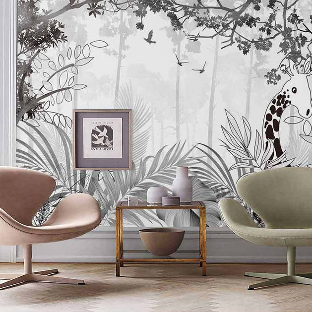 Nordic Jungle Wallpaper Murals - Transform Your Space-GraffitiWallArt