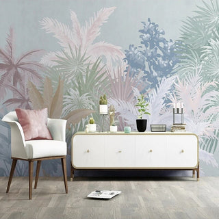 Nordic Tropical Plant Forest Wallpaper for Home Wall Decor-GraffitiWallArt