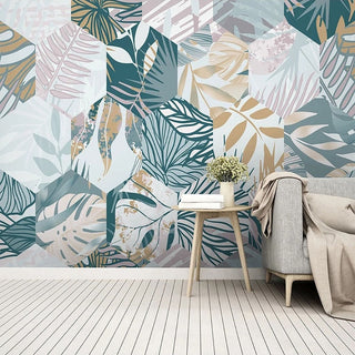 Nordic Tropical Plant Leaf Wallpaper for Home Wall Decor-GraffitiWallArt