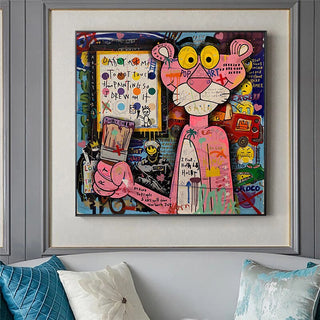 Nostalgic Pink Panther Poster - Fun Cartoon Print-GraffitiWallArt