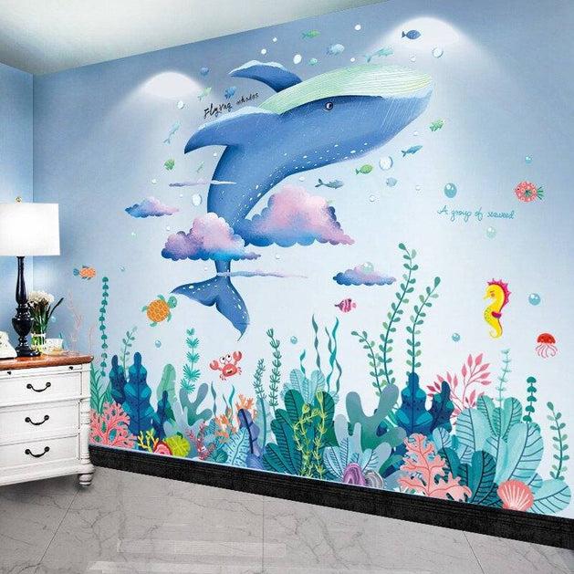 Ocean Wall Decal - Sea Life Nursery Stickers with Marine Designs-GraffitiWallArt