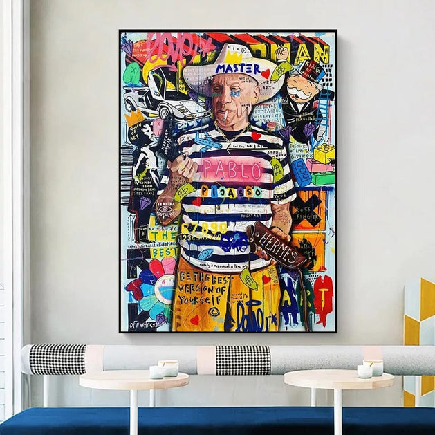 Pablo Picasso Art Canvas Wall Art-GraffitiWallArt