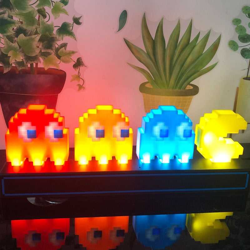 Pac Man Ghost Light Table Lamp-GraffitiWallArt