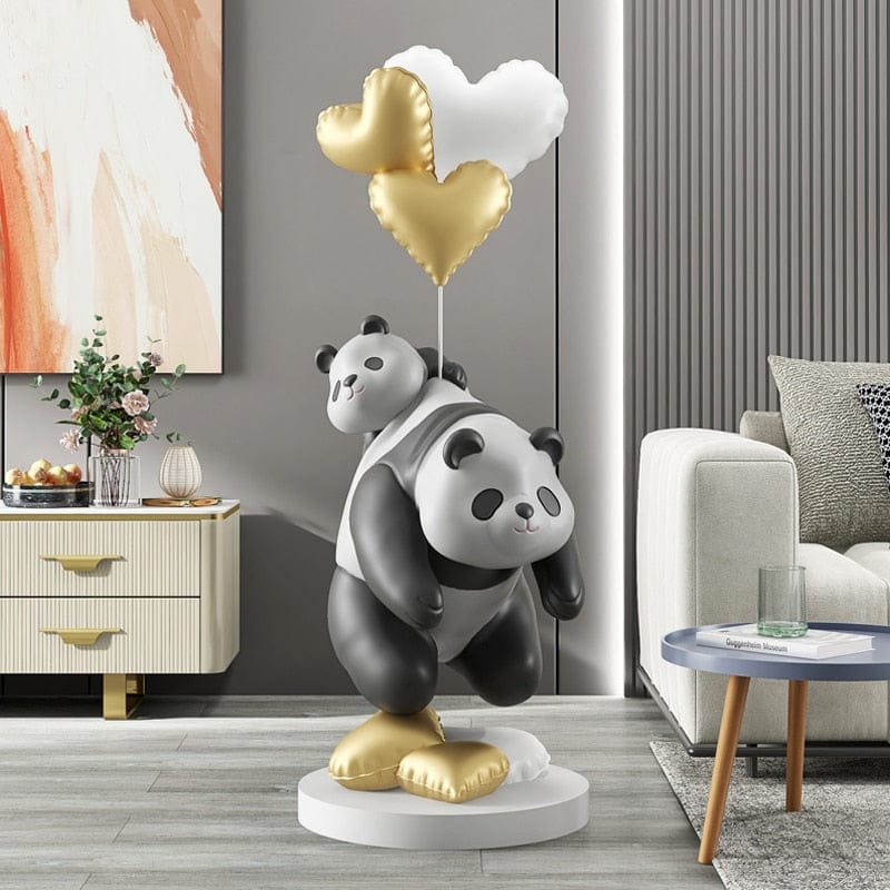 Panda Statue: A Majestic and Adorable Home Décor-GraffitiWallArt