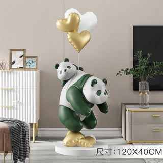 Panda Statue: A Majestic and Adorable Home Décor-GraffitiWallArt