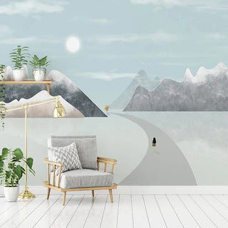 Passage to Mountains Wallpaper: Transform Your Space-GraffitiWallArt