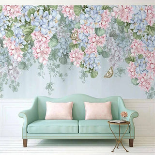 Pastoral Vine Flowers Wallpaper for Home Wall Decor-GraffitiWallArt