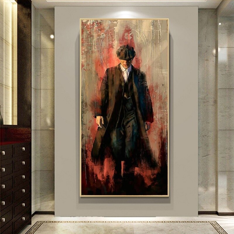 Peaky Blinders Drama Tommy Shelby Canvas Wall Art-GraffitiWallArt