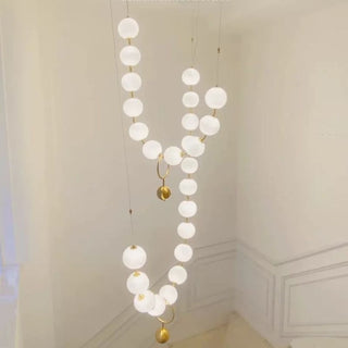 Pearl Globe Chandelier: Exquisite Lighting Fixture-GraffitiWallArt