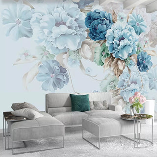 Peony Floral Pastoral Wallpaper for Home Wall Decor-GraffitiWallArt