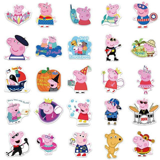 Peppa Pig Stickers – Fun and Adorable Sticker Collection-GraffitiWallArt