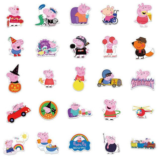 Peppa Pig Stickers – Fun and Adorable Sticker Collection-GraffitiWallArt