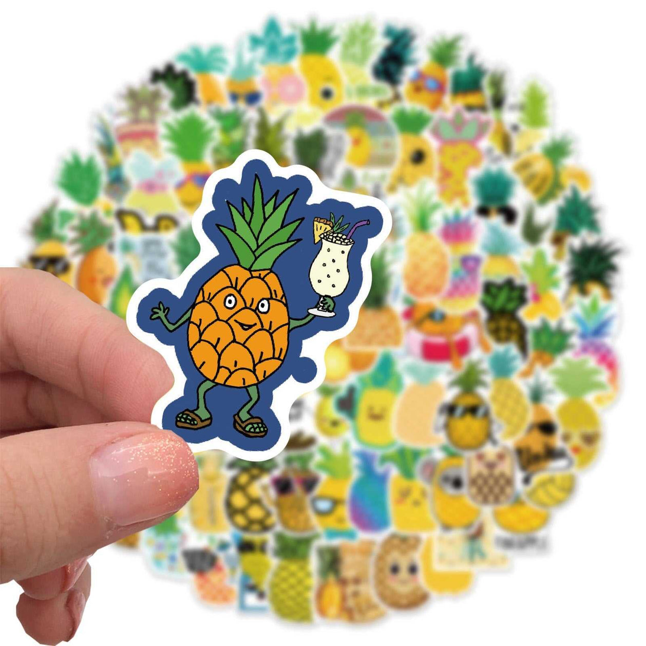 Pineapple Stickers Pack - Famous and Waterproof Bundle-GraffitiWallArt
