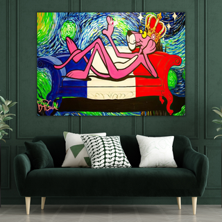 Pink Panther Poster - Contemporary Cartoon Art-GraffitiWallArt