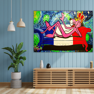 Pink Panther Poster - Contemporary Cartoon Art-GraffitiWallArt