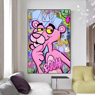 Pink Panther Poster - Modern and Fun-GraffitiWallArt