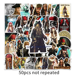 Pirates Captain Jack 50-Pack Waterproof Stickers Bundle-GraffitiWallArt