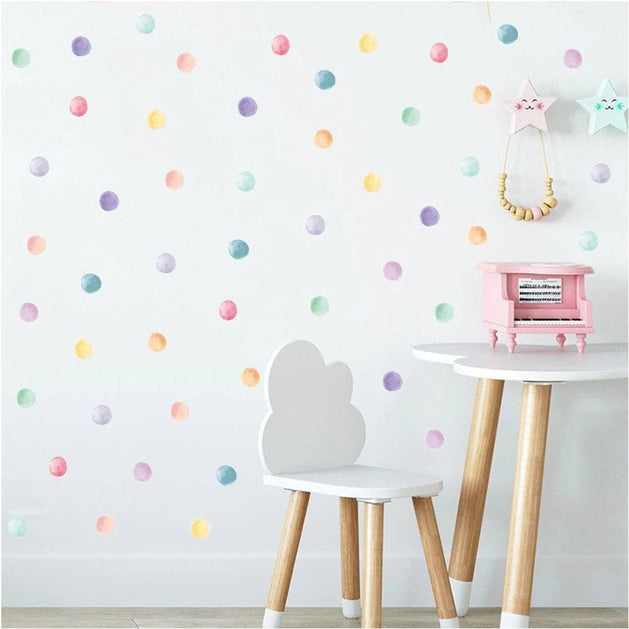 Polka Dot Wall Stickers - Multi-Color for Kids Nursery-GraffitiWallArt