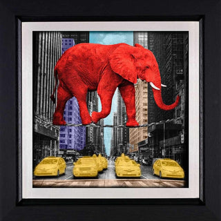 Pop Art Animal Canvas Painting - Elephant and Rhino Wall Art-GraffitiWallArt