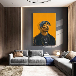 Portrait of TuPac Canvas Wall Art-GraffitiWallArt