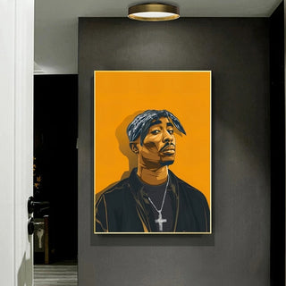 Portrait of TuPac Canvas Wall Art-GraffitiWallArt