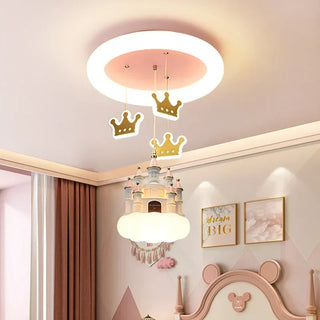 Princess Castle Crown Ceiling Light-GraffitiWallArt