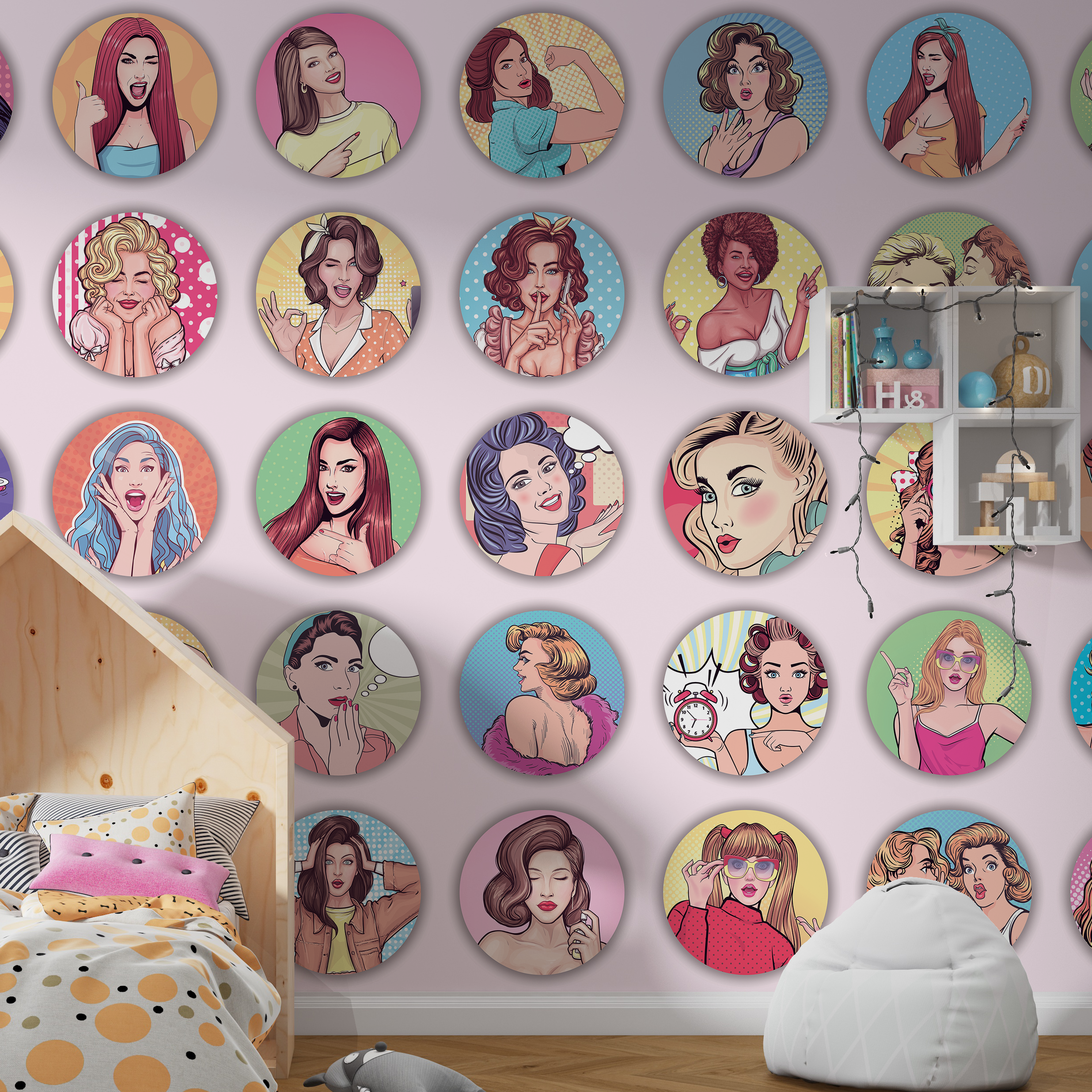 Princess Legends: Girls Room Wallpaper Mural-GraffitiWallArt