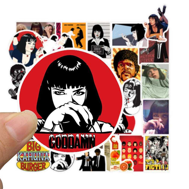 Pulp Fiction Stickers Pack - Famous Waterproof Bundle-GraffitiWallArt