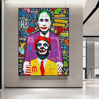 Putin & Trump World Leaders Canvas Art-GraffitiWallArt