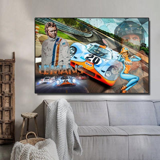 Racing Car Le Mans Racing Canvas Wall Art-GraffitiWallArt