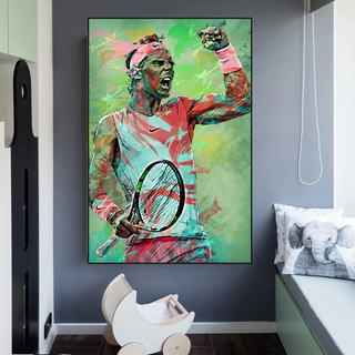 Rafael Nadal Tennis Canvas Wall Art - Sports Legend Decor-GraffitiWallArt