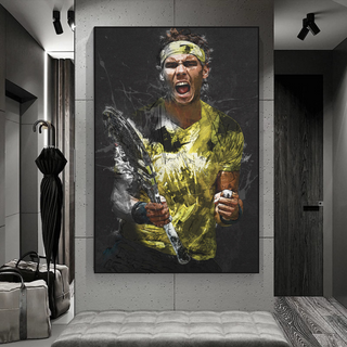 Rafael Nadal Tennis Legend Canvas Wall Art - Famous Sports Decor-GraffitiWallArt