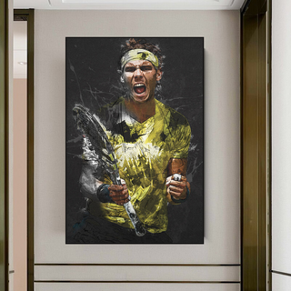 Rafael Nadal Tennis Legend Canvas Wall Art - Famous Sports Decor-GraffitiWallArt