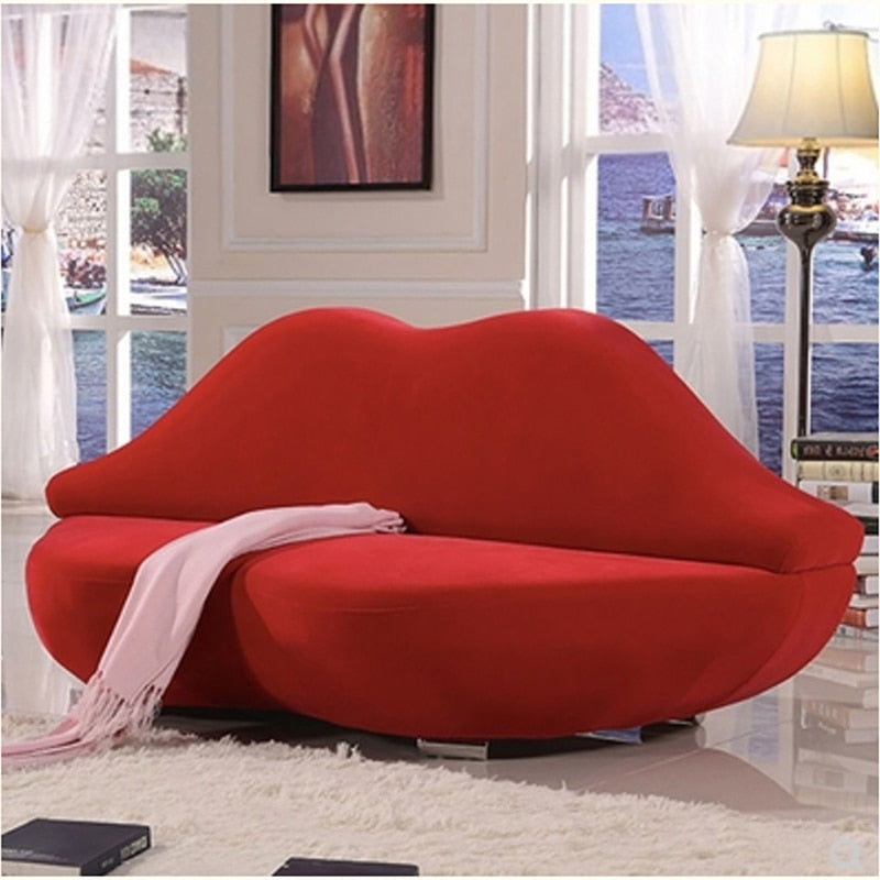 Red Lips Sofa Set-GraffitiWallArt