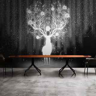 Reindeer Magic Wallpaper: Blend of Festive Charm-GraffitiWallArt