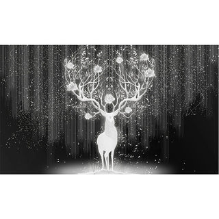 Reindeer Magic Wallpaper: Blend of Festive Charm-GraffitiWallArt