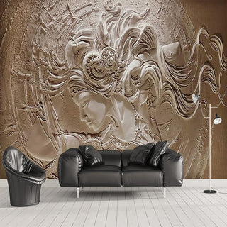 Relief Beauty Wallpaper for Home Wall Decor-GraffitiWallArt