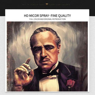 Retro Godfather Movie Poster - Canvas Print for Living Room Decor-GraffitiWallArt