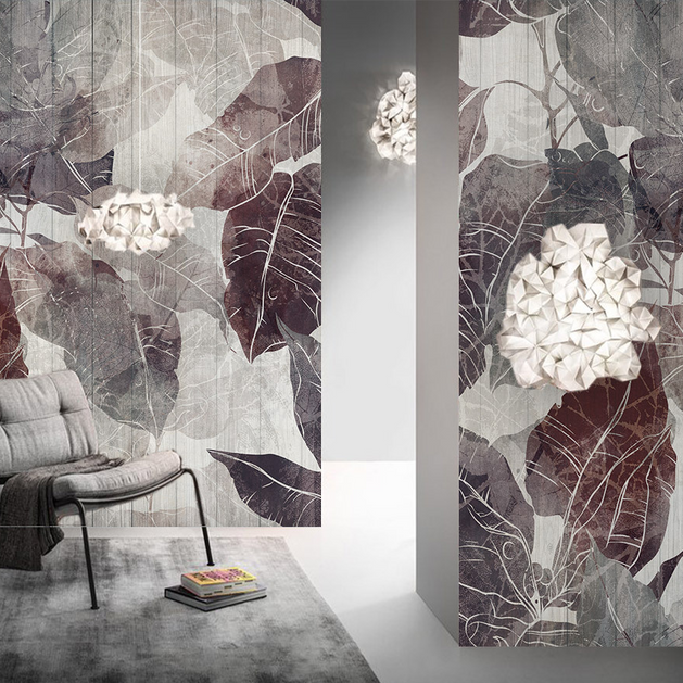 Retro Leaves Theme: Romantic Wallpaper Murals-GraffitiWallArt