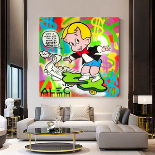 Richie Money Skating - Alec Monopoly Wall Art-GraffitiWallArt